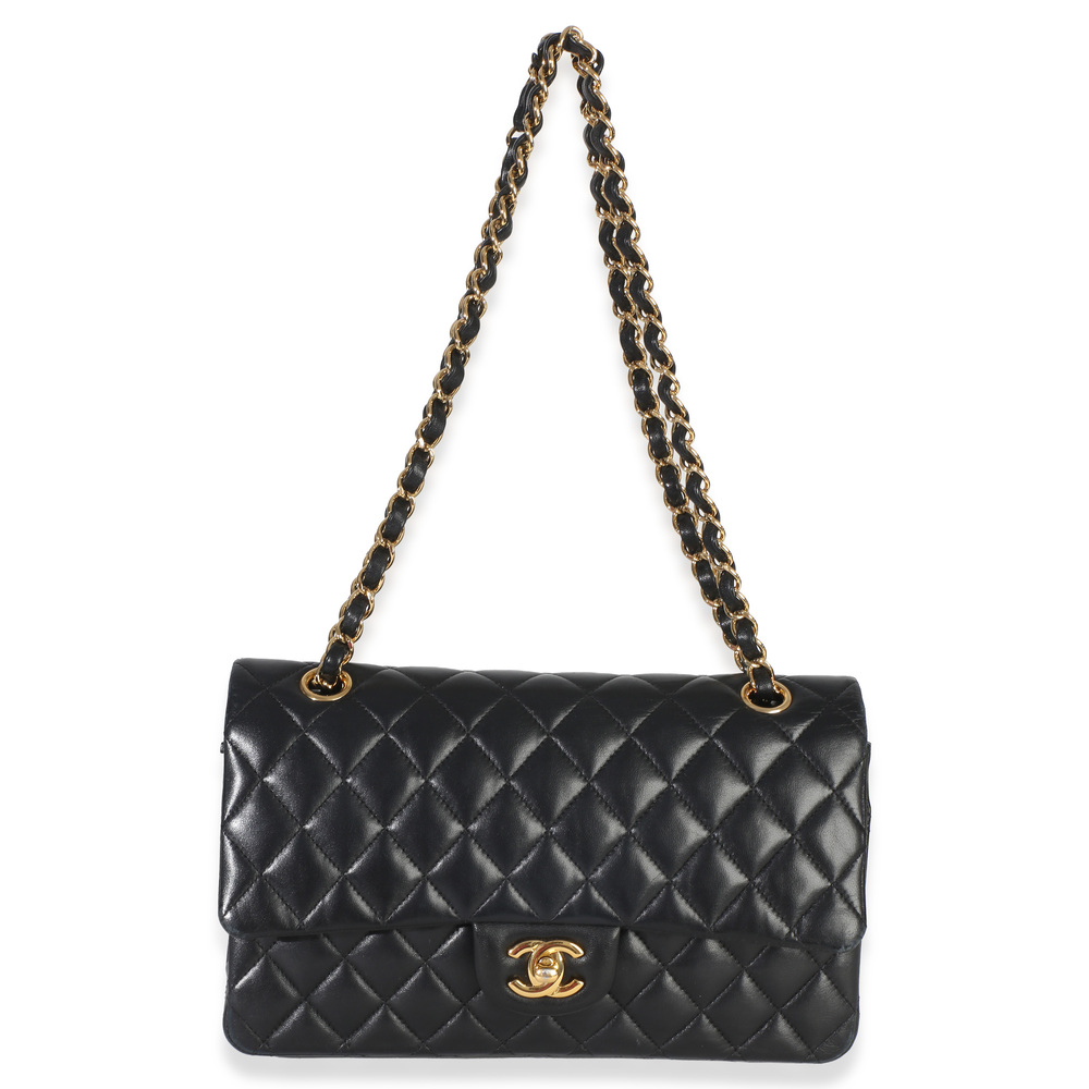 Chanel Black Quilted Lambskin Medium Classic Double Flap Bag - Picture 6 of 8